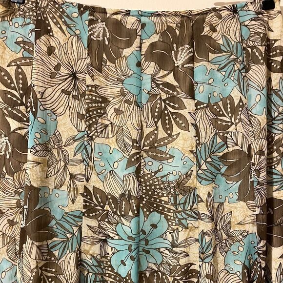 R.Q.I skirt midi floral flowy 14p vintage - Picture 2 of 5